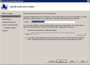 hyper-v wizard - VM name