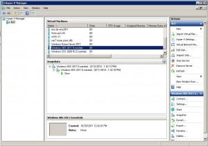 hyper-v manager view